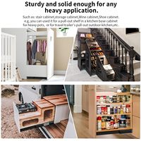 Glissières de tiroir modernes à montage inférieur pour cuisine et escalier, 400-900 mm, robustes, capacité de charge de 260 lb, extension complète, roulements à billes