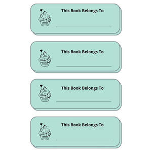 Etiquetas de libros personalizadas Cupcake este libro pertenece a pegatinas etiqueta personalizada pegatina <span class=keywords><strong>para</strong></span> niños libros escolares o <span class=keywords><strong>biblioteca</strong></span> - Product Image 1