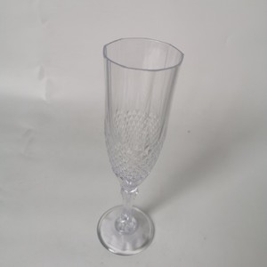 Copas de vino de plástico azul, Copas de champán de plástico reutilizable rosa para eventos de bodas - Product Image 3