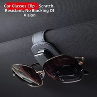 Clip para Visera de Coche de Cuero PU - Soporte Universal para Gafas con Fácil Instalación y Organizador Compacto para Almacenamiento en el Auto