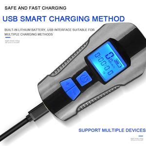 Bicicleta inteligente cronómetro en linterna fuerte cabalgar de noche linterna impermeable de carga usb cuerno faro - Product Image 3