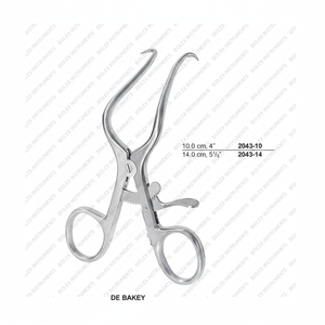 Retractores manuales de autorretención de acero inoxidable DE BAKEY, Kit quirúrgico de ortopedia veterinaria ajustable, 1 año de garantía BIOLEX - Product Image 1