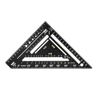 Règle triangulaire pliable avec niveaux à bulle en alliage d'aluminium, outil de mesure et de marquage réglable pour des coupes et des angles précis