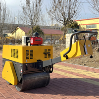 Mini Rouleau Compacteur d'Asphalte 500kg, Moteur Diesel ou Essence, à Conduite Autoportée, Petit Rouleau Compresseur, Prix Usine