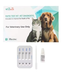 Kit de test rapide vétérinaire Vivatest pour chien CHW ANA LYM EHR, boîte de 10 pièces, diagnostic facile à réaliser - Product Image 1