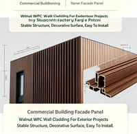 Panneau mural WPC à rainures verticales, anti-humidité, anti-corrosion, revêtement composite bois-plastique pour intérieur, villa, hall d'hôtel