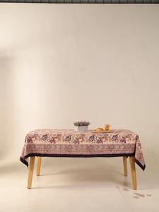 Mantel de algodón hecho a mano indio con diseño Floral, estampado de bloques a mano, cubierta de mesa de comedor al por mayor - Product Image 4