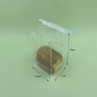 Sacs de boulangerie entièrement transparents avec fermeture à clip pour pain et pâtisserie, minimalistes et écologiques, vente directe d'usine, personnalisables