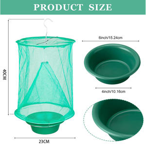 Trampas para moscas para exteriores, <span class=keywords><strong>atrapamoscas</strong></span> para matar insectos, Control de plagas, jaula colgante reutilizable, trampa para moscas, trampas de red, <span class=keywords><strong>atrapamoscas</strong></span> para colgar en el jardín WB - Product Image 2