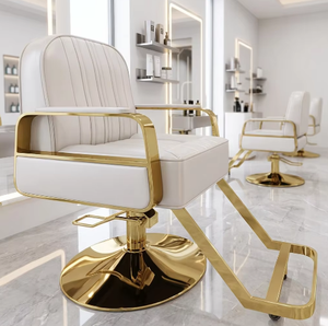 Chaise de barbier multifonctionnelle en cuir de haute qualité pour salons de beauté, vente chaude, chaise de massage en cuir PU et synthétique - Product Image 2