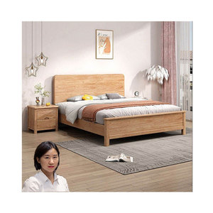 Nuovissimo Letto in Legno Massello di Rovere Rosso Nordamericano, Letto Scandinavo in Tronco per Camera da Letto, Singolo o Matrimoniale - Product Image 1