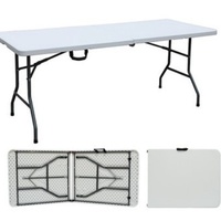 Portable extérieur moderne panneau métallique Table pliante multi-usages longue conférence et salle à manger étudiant formation bureau fer matériel