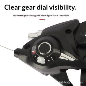 Palanca <span class=keywords><strong>de</strong></span> Freno Integrada <span class=keywords><strong>con</strong></span> Dial <span class=keywords><strong>de</strong></span> Velocidad <span class=keywords><strong>Variable</strong></span> para Bicicleta <span class=keywords><strong>de</strong></span> Montaña, Aleación <span class=keywords><strong>de</strong></span> Aluminio, 7/8 Velocidades - Product Image 2