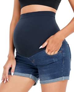 Shorts de maternité serrés d'été avec soutien abdominal pour femmes enceintes - Product Image 1