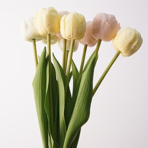 Bouquet de fleurs artificielles en latex blanc, effet toucher réel, pour mariage, fête, décoration de table ou centre de table. - Product Image 1