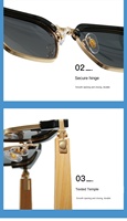 Lunettes de soleil pour hommes et femmes, polarisées, tendance, protection UV, nouveau cadre en bois rétro, lunettes de soleil de sport à la mode TR