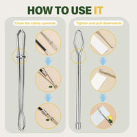 Kit d'outils de passage de fil amélioré en acier inoxydable durable avec clip de fixation sécurisé pour la couture DIY