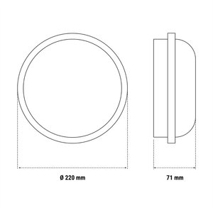 โคมไฟเพดานเบเกลลี LED สำหรับพื้นที่ทั่วไป ขนาดลึก 23 ซม. กว้าง 7.5 ซม. สูง 22.5 ซม. - Product Image 5
