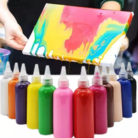Colorworld Peinture acrylique pour coulage 100 ml grande capacité, 20 couleurs, non toxique, pour l'art fluide, pour débutants sur toile et papier
