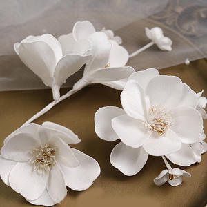 Diadema de Flores Tridimensional Minimalista de Estilo Francés Original, Juego de Diademas Blancas <span class=keywords><strong>para</strong></span> Novia, Accesorios <span class=keywords><strong>para</strong></span> Fotos de Boda - Product Image 3