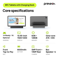 Tablet Pintar ODM Android 10.95 Inci G99 FHD Incell 4G LTE NFC Depan dengan Dock Pengisian Daya Kios Check-in Hotel GMS FCC CE