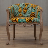 Echo Amerikanischer Landhausstil Einzelsitzer-Sofa Hochwertiger Europäischer Klassischer Holz-Loungesessel für Wohnzimmer mit Knopfheftung
