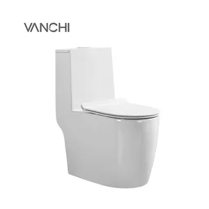 Hot Sale Top Rated Round-front Elegant Toilets For Bathroom Toilet Bowl 1 Piece 2018 Ceramic Siphonic S-trap Floor Mounted