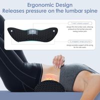 Oreiller lombaire ergonomique en mousse à mémoire de forme pour soulager les douleurs dorsales Coussin lombaire pour chaises de bureau Sièges d'auto