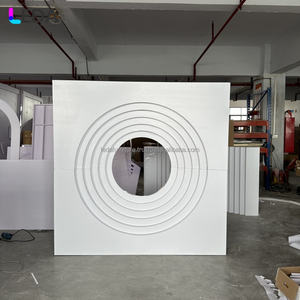 LEDA Acrylic Circular Arch White <b>Party</b> <b>Backdrop</b> Stand Photo Booth <b>Backdrop</b> for <b>Party</b> Wedding event - Product Image 1
