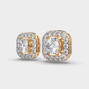 Luxury Round Brilliant Moissanite Stud <b>Earrings</b> Crafted in 925 Sterling <b>Silver</b> Stylish Jewelry for Women and Girls - Product Image 5