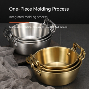 ตะกร้าขนมสแตนเลส 304 เกรดอาหาร ปลอดภัยต่อสิ่งแวดล้อม แบบมีหูจับคู่ สไตล์เกาหลี ขนาด 12/13/14 ซม. ปรับแต่งได้ เหมาะสำหรับใส่เฟรนช์ฟรายส์และของหวาน - Product Image 6