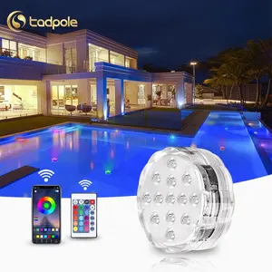 OEM Rechargeable IP68 Multi 16 Color Waterproof Underwater Swimming Pool Aquarium LED Submersible Lights Bulk With Remote