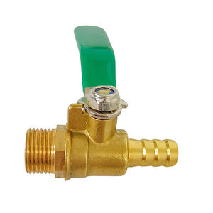 Robinet à boisseau sphérique en laiton composite aluminium-plastique, type manchon à filetage intérieur/extérieur, diamètre égal avec raccord en cuivre - Product Image 1