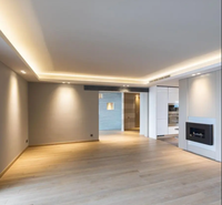 Profilé LED encastré dans le mur, nouveau design, en aluminium, dissipateur de chaleur, 6063, angle blanc noir, extrusion, canal pour bande LED, diffuseur