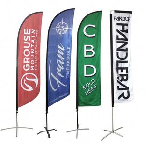 Advertising Event and Promotion Feather Flag Banner Polyester Material Advertising Beach Flag Wind Sail Flag - Product Image 1