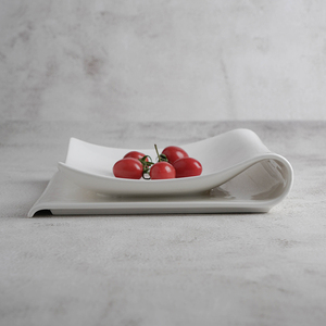 Plato Rectangular Creativo de Cerámica <span class=keywords><strong>para</strong></span> Cena Desayuno Postres Ensalada de Frutas <span class=keywords><strong>Sushi</strong></span> Aperitivos Bandeja de Servir <span class=keywords><strong>Vajilla</strong></span> de Restaurante - Product Image 5