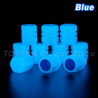Tapa de válvula de tapa de neumático luminosa, estilo fluorescente verde azul nocturno brillante para rueda de bicicleta de coche, otros accesorios de luz de coche