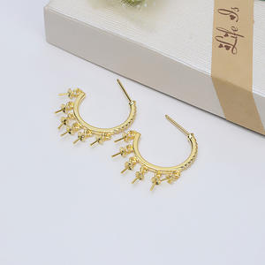 จี้เงินแท้ S925 งานแฮนด์เมด Wenchi ชุดต่างหู แหวน กวาง พร้อมสร้อยคอประดับมุก  ฐานเปล่าสำหรับ DIY อุปกรณ์ตกแต่งเครื่องประดับ จีน - Product Image 4