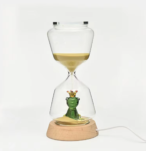 Tridimensional de quince minutos de cristal luz nocturna Animal reloj de arena temporizador para adorno del hogar horas luminosas tiempo regalo del hogar - Product Image 4