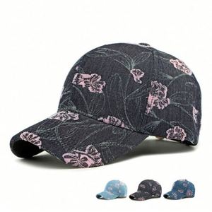 Nueva Gorra de Béisbol de Moda para Mujer, Estilo Étnico, con Flores Jacquard, Portátil, para Deportes al Aire Libre, con Serigrafía, de Mezclilla, para el Sol - Product Image 1