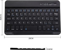 Mini clavier Bluetooth ultra-plat portable 77 touches, clavier sans fil mini portable rechargeable pour ordinateur portable, tablette, smartphone