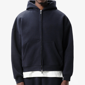 <span class=keywords><strong>Felpa</strong></span> con cappuccio da <span class=keywords><strong>uomo</strong></span> <span class=keywords><strong>blu</strong></span> scuro con tasche anteriori comoda giacca Casual <span class=keywords><strong>felpa</strong></span> personalizzata - Product Image 3