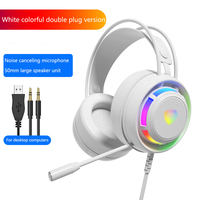Headset Gaming Dinamis RGB Berkabel Over-ear dengan Suara HD dan Suara Hi-Fi untuk Penggunaan Komputer E-Sports Profesional