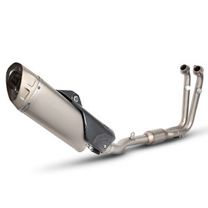 Système d'échappement complet modifié pour <span class=keywords><strong>CFMOTO</strong></span> <span class=keywords><strong>450</strong></span> <span class=keywords><strong>SR</strong></span> 450sr ligne de moto tuyau de liaison avant en acier inoxydable connecter silencieux avec couvercle - Product Image 1