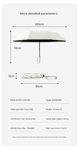 <span class=keywords><strong>Parapluie</strong></span> compact pliable <span class=keywords><strong>inversé</strong></span> portable de 23 pouces, imperméable et résistant au vent, avec poignée mousqueton - Product Image 6