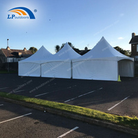 Carpa cruzada de cable de pico alto con marco de aluminio de 15x15 ',20x20',20x40 'para eventos de fiesta de boda al aire libre