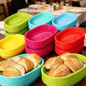 Grand panier en plastique de style européen pour restauration rapide 274 cm ; Contenant pour poulet frit et frites ; Panier à pain ; Panier à burger - Product Image 4