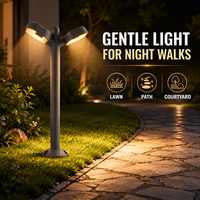 Lampe LED de jardin minimaliste de 600 mm de hauteur, en aluminium moulé sous pression, avec couvercle en PC résistant aux UV, pour allée et bordure superposée