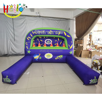 Juego de tiro con arco para niños, pistola inflable Nerf, campo de tiro