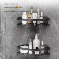 Étagère de salle de bain murale multicouche triangulaire étagère de rangement panier de rangement à poinçonnage gratuit